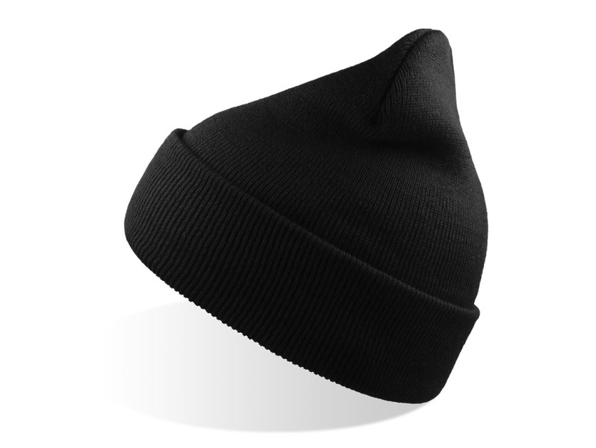 Шапка вязаная  двойная Wind-S, Черный