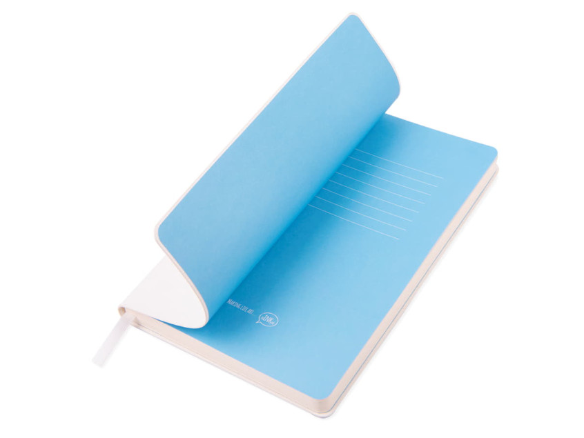 Бизнес-блокнот FUNKY SNOW, формат А5, блок в точку, Белый