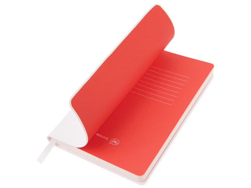 Бизнес-блокнот FUNKY SNOW, формат А5, блок в точку, Белый