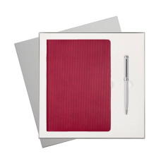 Подарочный набор Rain, бургунди (ежедневник, ручка)