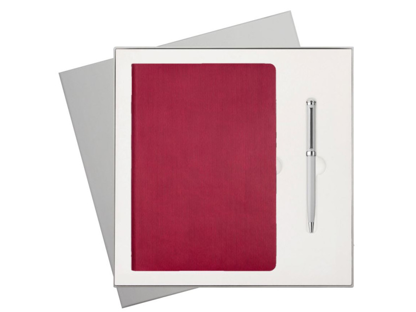 Подарочный набор Rain, бургунди (ежедневник, ручка)