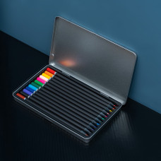 Набор цветных карандашей PROFESSIONAL, 12 цветов, серебристый