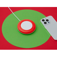 Беспроводное зарядное устройство Disc со встроенным кабелем 2 в 1