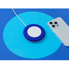 Беспроводное зарядное устройство Disc со встроенным кабелем 2 в 1