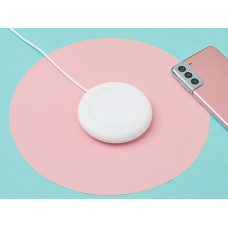 Беспроводное зарядное устройство Disc со встроенным кабелем 2 в 1