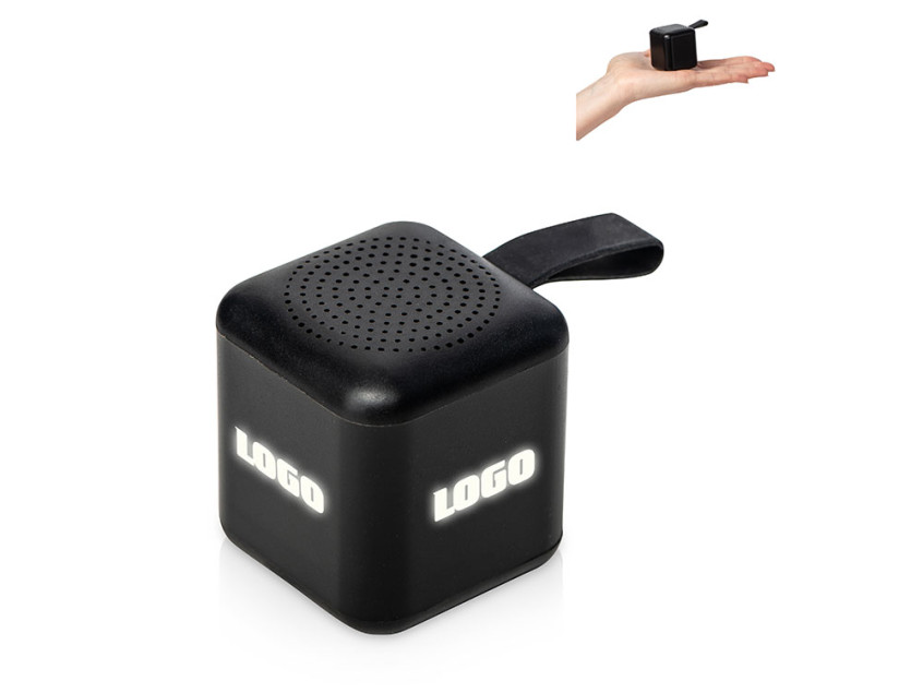 Портативная колонка TWS с подсветкой лого Tiny, 3 Вт