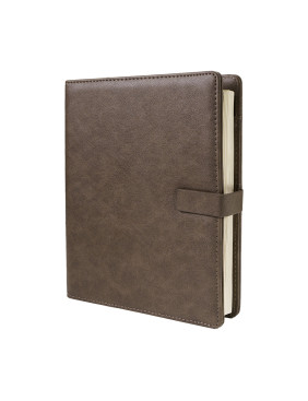 Ежедневник недатированный Coach, B5, коричневый, кремовый блок, подарочная коробка, Коричневый