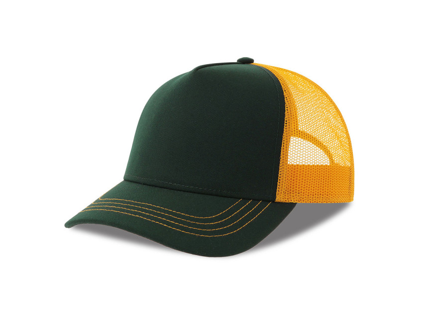 Бейсболка RAPPER CANVAS-S, 5 клиньев, пластиковая застёжка, Темно-зелёный
