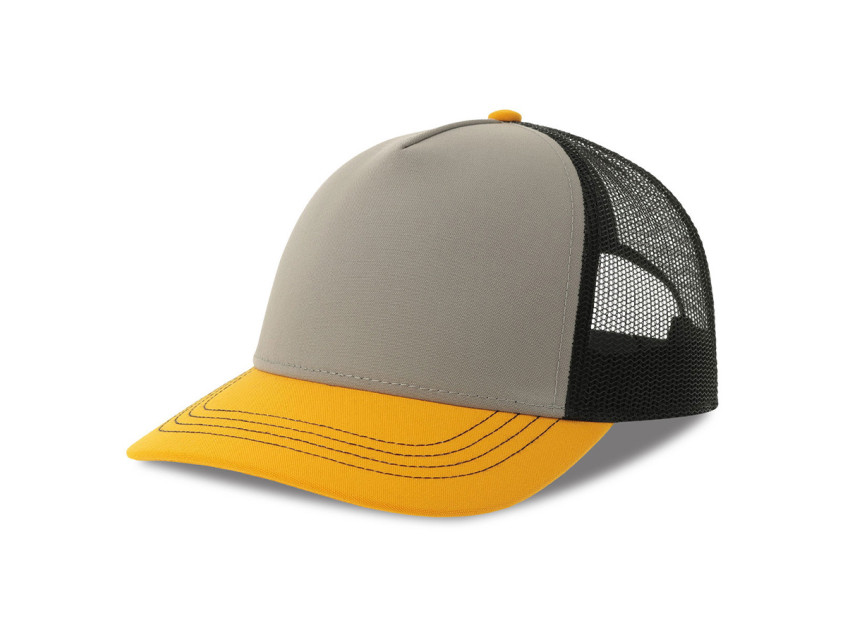 Бейсболка RAPPER CANVAS-S, 5 клиньев, пластиковая застёжка, Серый