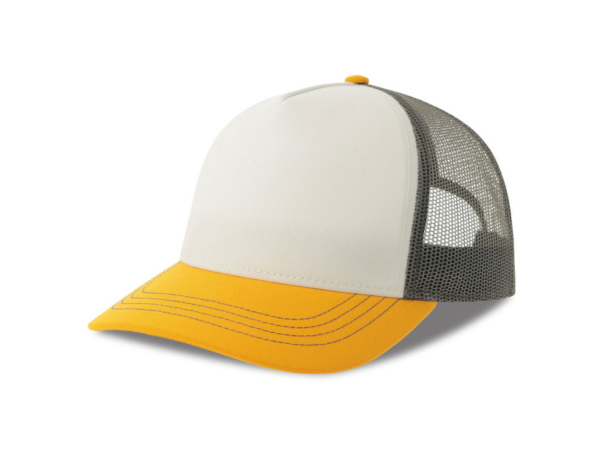 Бейсболка RAPPER CANVAS-S, 5 клиньев, пластиковая застёжка, Белый