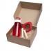 Набор подарочный INMODE: бутылка для воды, скакалка, стружка, коробка, красный, Красный