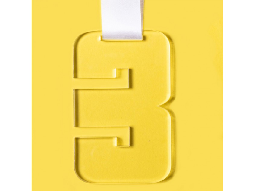 Медаль THIRD PLACE в подарочной упаковке, 65х100х5 мм, акрил, прозрачный