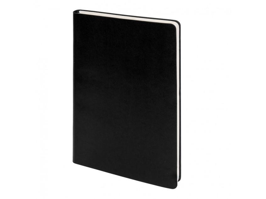 Бизнес-блокнот SMARTI, A5, черный, мягкая обложка, в клетку, Черный