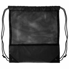 Рюкзак мешок с укреплёнными уголками Mesh, чёрный, 35*41 см, полиэстер 210D, черный