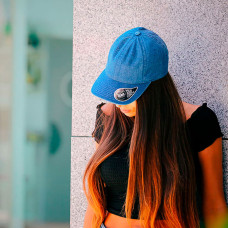 Бейсболка DAD HAT, 6 клиньев, металлическая застежка, синий