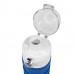 Бутылка для воды складная с карабином SPRING; синяя, 550/250 мл, силикон, Синий