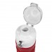 Бутылка для воды складная с карабином SPRING; красная, 550/250 мл,  силикон, Красный