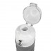 Бутылка для воды складная с карабином SPRING; серая, 550/250 мл, силикон, Серый