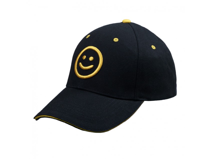 Образец бейсболка CUSTOM MERCH, 6 клиньев, металлическая застёжка с логотипом, черный