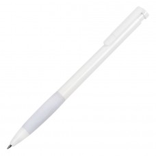 N13, ручка шариковая с грипом, пластик, белый, Белый