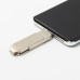 USB flash-карта CIRCLE OTG Type-C (32Гб), серебристая, 6,5х1,5х0,82 см, металл, серебристый
