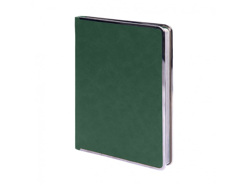 Ежедневник недатированный Montrose, А5,  зеленый, кремовый блок, графитовый срез, Зеленый