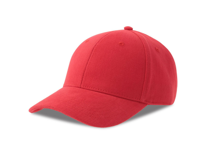 Бейсболка PILOT-S, 6 клиньев, металлическая застёжка, 355, Красный