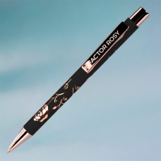 Ручка шариковая FACTOR ROSY, черный, розовое золото