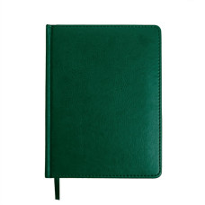 Ежедневник недатированный Joy, А5,  темно-зеленый, белый блок, золотой обрез, Зеленый