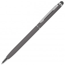 Ручка шариковая со стилусом TOUCHWRITER SOFT, покрытие soft touch, Серый