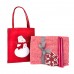 Набор подарочный NEWSPIRIT: сумка, свечи, плед, украшение, красный, Красный