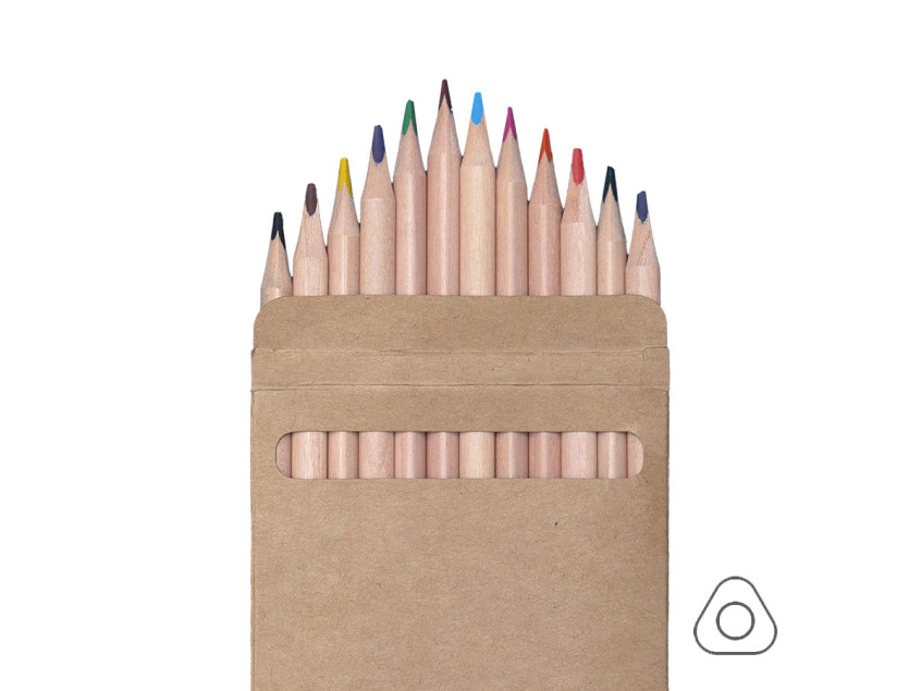 Цветные карандаши KINDERLINE middle,12 цветов, бежевый