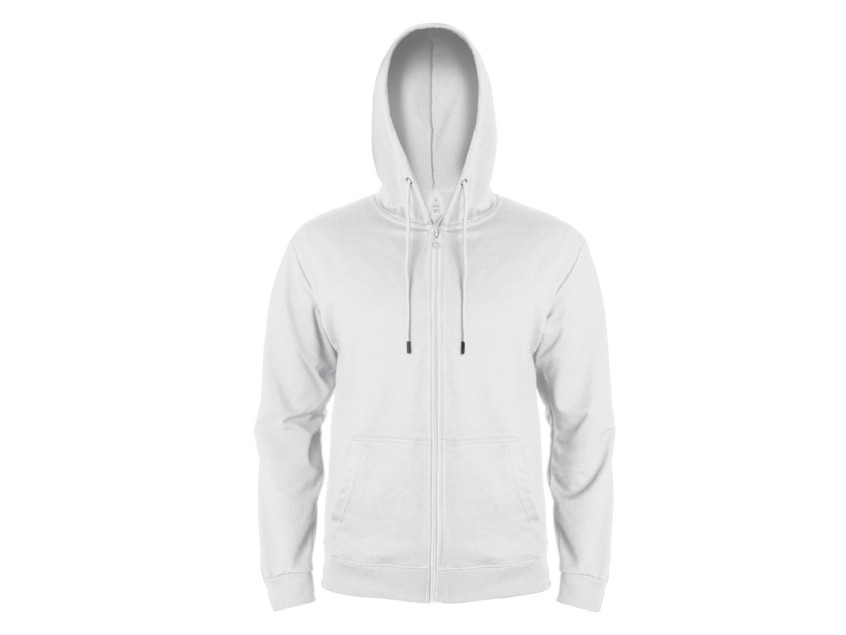 Толстовка унисекс на молнии с капюшоном EVEREST 260, белый