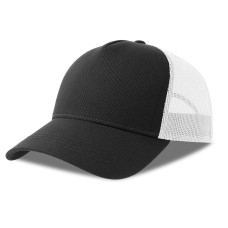 Бейсболка RAPPER COTTON-S, 5 клиньев, пластиковая застёжка, черный, белый