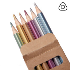 Цветные карандаши METALLIC, 6 цветов, бежевый Цветные карандаши METALLIC, 6 цветов, бежевый