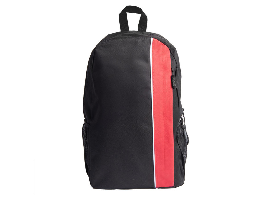 Рюкзак PLUS, чёрный/красный, 44 x 26 x 12 см, 100% полиэстер 600D, красный, черный