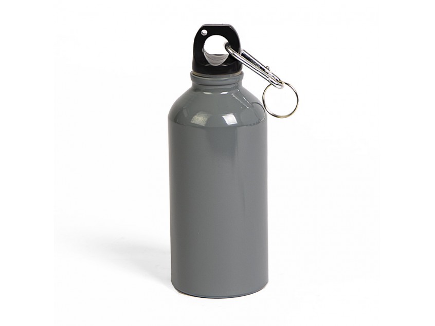 Бутылка для воды с карабином MENTO, 400мл, Серый