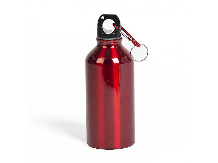 Бутылка для воды с карабином MENTO, 400мл, Красный