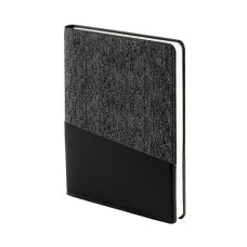 Ежедневник недатированный DENIM, черный, формат А5, блок в линейку, Черный