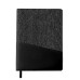 Ежедневник недатированный DENIM, черный, формат А5, блок в линейку, Черный
