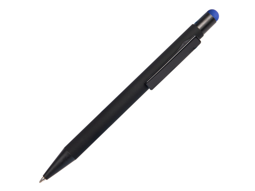 Ручка шариковая FACTOR BLACK со стилусом, черный, синий