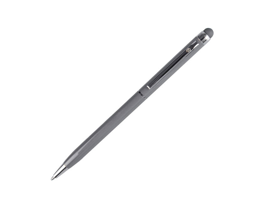 TOUCHWRITER, ручка шариковая со стилусом для сенсорных экранов, серый/хром, металл  