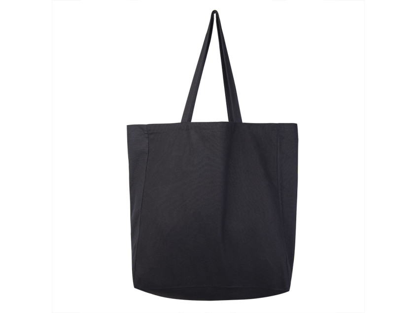 Большая сумка шоппер хлопковый MALL BIG 220, 42 x 45 x 14 см, длина ручек 64 х 2,5, черный