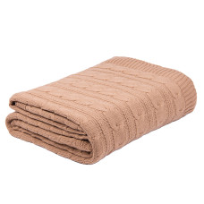 Плед VELVILJE MAXI, песчаный, шерсть 30%, акрил 70%, 180*200 см, коричневый