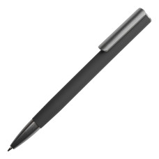 Ручка шариковая ELEGANCE с покрытием soft touch, черный, серый