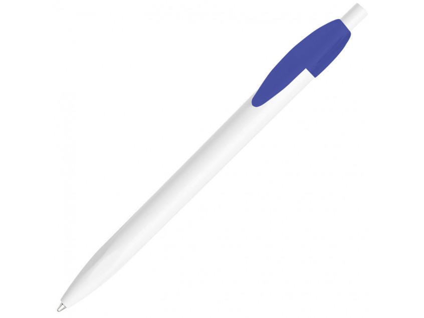 Ручка шариковая X-1 WHITE, белый/синий непрозрачный клип, пластик, Синий