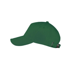 Бейсболка LONG BEACH, 5 клиньев, металлическая застежка, темно-зелёный
