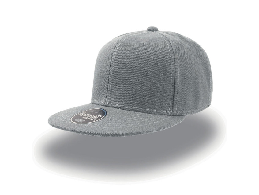 Бейсболка SNAP BACK, 6 клиньев, пластиковая застежка, Серый