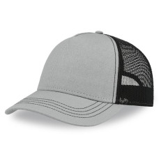 Бейсболка RAPPER CANVAS, 5 клиньев, пластиковая застёжка, Серый