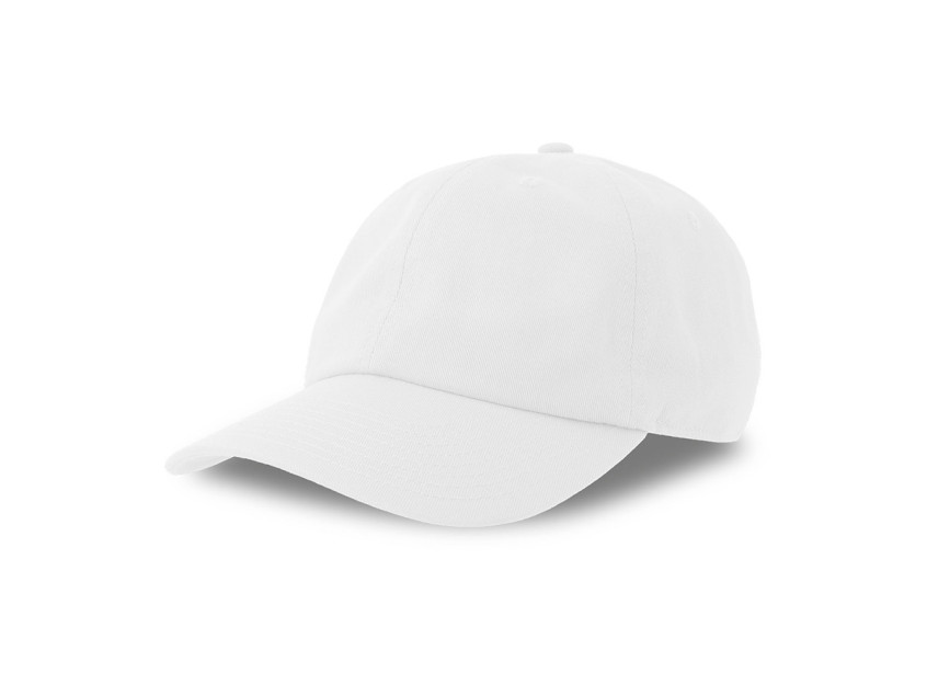 Бейсболка DAD HAT-S, 6 клиньев, металлическая застежка, белый